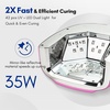 image:imageMakartt UV LED Nail Lamp for Gel Nails  Rechargeable Aurora 30W Nail Light with 39 LEDs Large Space 2600mAh Battery 4 Timers amp Auto Sensor Fast Curing Cordless Nail Lamp for SalonRose PinkA5UV nail lampGradient Pink