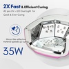 image:imageMakartt UV LED Nail Lamp for Gel Nails  Rechargeable Aurora 30W Nail Light with 39 LEDs Large Space 2600mAh Battery 4 Timers amp Auto Sensor Fast Curing Cordless Nail Lamp for SalonRose PinkA6UV nail lampGradient Purple