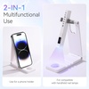 image:imageMakartt UV Nail Lamp Handheld Flash Cure Lamp with Painless Mode 800mAh Rechargeable Portable Nail Light with LCD Display amp 3 Timers for Home amp Salon DIYSilverWhite Stand