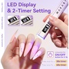 image:imageMakartt UV Nail Lamp Handheld Flash Cure Lamp with Painless Mode 800mAh Rechargeable Portable Nail Light with LCD Display amp 3 Timers for Home amp Salon DIYSilverGradient Purple