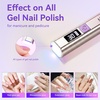 image:imageMakartt UV Nail Lamp Handheld Flash Cure Lamp with Painless Mode 800mAh Rechargeable Portable Nail Light with LCD Display amp 3 Timers for Home amp Salon DIYSilverGradient Purple