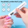 image:imageMakartt UV Nail Lamp Handheld Flash Cure Lamp with Painless Mode 800mAh Rechargeable Portable Nail Light with LCD Display amp 3 Timers for Home amp Salon DIYSilverWhite