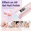 image:imageMakartt UV Nail Lamp Handheld Flash Cure Lamp with Painless Mode 800mAh Rechargeable Portable Nail Light with LCD Display amp 3 Timers for Home amp Salon DIYSilverPink