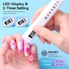 image:imageMakartt UV Nail Lamp Handheld Flash Cure Lamp with Painless Mode 800mAh Rechargeable Portable Nail Light with LCD Display amp 3 Timers for Home amp Salon DIYSilverWhite