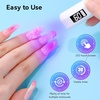 image:imageMakartt UV Nail Lamp Handheld Flash Cure Lamp with Painless Mode 800mAh Rechargeable Portable Nail Light with LCD Display amp 3 Timers for Home amp Salon DIYSilverWhite