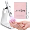image:imageMakartt UV Nail Lamp Handheld Flash Cure Lamp with Painless Mode 800mAh Rechargeable Portable Nail Light with LCD Display amp 3 Timers for Home amp Salon DIYSilverWhite with Stand