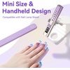 image:imageMakartt UV Nail Lamp Handheld Flash Cure Lamp with Painless Mode 800mAh Rechargeable Portable Nail Light with LCD Display amp 3 Timers for Home amp Salon DIYSilverGradient Purple