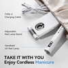 image:imageMakartt UV Nail Lamp Handheld Flash Cure Lamp with Painless Mode 800mAh Rechargeable Portable Nail Light with LCD Display amp 3 Timers for Home amp Salon DIYSilverWhite with Stand