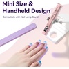 image:imageMakartt UV Nail Lamp Handheld Flash Cure Lamp with Painless Mode 800mAh Rechargeable Portable Nail Light with LCD Display amp 3 Timers for Home amp Salon DIYSilverPink