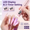 image:imageMakartt UV Nail Lamp Handheld Flash Cure Lamp with Painless Mode 800mAh Rechargeable Portable Nail Light with LCD Display amp 3 Timers for Home amp Salon DIYSilverPink