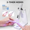 image:imageMakartt UV Nail Lamp Handheld Flash Cure Lamp with Painless Mode 800mAh Rechargeable Portable Nail Light with LCD Display amp 3 Timers for Home amp Salon DIYSilverWhite with Stand
