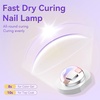 image:imageMakartt UV Nail Lamp Handheld Flash Cure Lamp with Painless Mode 800mAh Rechargeable Portable Nail Light with LCD Display amp 3 Timers for Home amp Salon DIYSilverGradient Purple