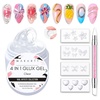 image:imageMakartt 3D Gel Nail Art 4 in 1 Clear Solid Gel Builder for Extension UV Nail Glue for Acrylic Nails Rhinestones 3d Sculpting Gels Hard Gels for Nails UVLED Nails Lamp Required 15ML 2 BottlesClear 3D Sculpting Kit