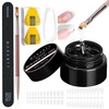 image:imageMakartt 3D Gel Nail Art 4 in 1 Clear Solid Gel Builder for Extension UV Nail Glue for Acrylic Nails Rhinestones 3d Sculpting Gels Hard Gels for Nails UVLED Nails Lamp Required 15ML 2 BottlesClear Gel Builder Kit