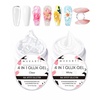 image:imageMakartt 3D Gel Nail Art Clear Solid Builder Nail Gel 4 in 1 Nonsticky for Extension Shaping Strengthen Building 3D Sculpting Hard Gels UVLED Lamp Required 15mlClear  White
