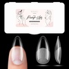 image:imageMakartt Almond Nail Tips 500pcs Medium Prebuffed Full Cover Clear Press on Nails 10 Sizes Soak Off Soft Gel Nail Tips Extension Professional Acrylic Fake Nails No Crease False Nail Salon DIY ArtA01 Medium Almond504PCS
