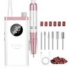 image:imageMakartt Cordless Nail Drill 30000RPM  Rechargeable Electric Nail File for Beginners amp Pros Ready Quiet 8H Efile Kit for Acrylic amp Gel Removal 48W Carbon Motor with LCD Home amp Beauty School WhitePurapedi White
