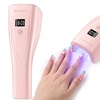 image:imageMakartt Flash Cure UV Nail Lamp 3S PreCuring Cordless FinGlow UV LED Nail Light 222 mWcm for Rhinestone Glue Rechargeable Nail Dryer with LCD Display 2 Timers Smart Sensor for Beginner DIYWhitePink