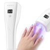 image:imageMakartt Flash Cure UV Nail Lamp 3S PreCuring Cordless FinGlow UV LED Nail Light 222 mWcm for Rhinestone Glue Rechargeable Nail Dryer with LCD Display 2 Timers Smart Sensor for Beginner DIYWhiteWhite