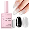 image:imageMakartt HemaFree Gel Top and Base Coat Set 2 PCS 15ml No Wipe Upgraded Mild Formula DiamondShine LongLasting Base and Top Coat Gel Nail Polish Soak Off UV LED Lamp Needed Home DIY Gift WomenClear Cat Eye Top Coat 1 Pcs