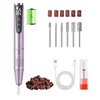 image:imageMakartt PenShaped Rechargeable Nail Drill for Beginners 25000 RPM Cordless Electric Nail File with 5Speed LED Display Lightweight Quiet E File Kit for Gel Polish Removal Home Travel UsePurpleTypus Purple