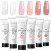image:imageMakartt Poly Nail Gel Kit 6 Nude Colors Solid Builder 15ML for Poly Extension Enhancement Set with Slip Solution Base Top Coat Dual Forms All in One Hard Gels for Nails Starter Supplies KitClear Nude Pink Colors