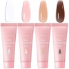 image:imageMakartt Poly Nail Gel Set  4 Fall ColorsStrong Builder for Extension Overlay Strengthener 3D Diy Multifunctional Longlasting for Nails French Manicures Home Salon White Pink Nude BrownWhite Nude Colors
