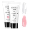 image:imageMakartt Poly Nail Gel Set 2 Colors 50ML Sheer Black and Milky White Strong Builder for Extension Strengthener 3D Diy Broken Nails Repair French Manicures Salon Supplies At Home2 Colors Crystal Clear and Nature Pink