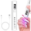 image:imageMakartt UV Nail Lamp Handheld Flash Cure Lamp with Painless Mode 800mAh Rechargeable Portable Nail Light with LCD Display amp 3 Timers for Home amp Salon DIYSilverWhite