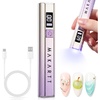 image:imageMakartt UV Nail Lamp Handheld Flash Cure Lamp with Painless Mode 800mAh Rechargeable Portable Nail Light with LCD Display amp 3 Timers for Home amp Salon DIYSilverGradient Purple