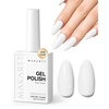 image:imageMakartt UltraPigmented White Gel Nail Polish 15ml One Coat White Gel Polish High Gloss Shine SalonGrade UV Polish Gels Perfect for French Tips amp Nail Art Manicure DIY Salon HomeMilky Muse