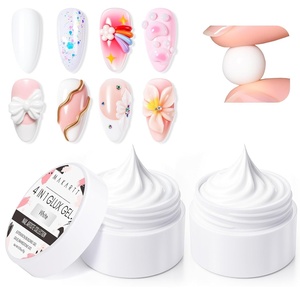 image:imageMakartt 3D Gel Nail Art 4 in 1 Clear Solid Gel Builder for Extension UV Nail Glue for Acrylic Nails Rhinestones 3d Sculpting Gels Hard Gels for Nails UVLED Nails Lamp Required 15ML 2 BottlesWhite 2pcs