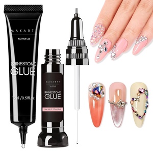 image:imageMakartt 3D Gel Nail Art for Sculpting 3in1 MultiFunctional 15g Clear 3D Nail Gel for Molding amp Painting Nails Designs No Wipe Nail Glue for Rhinestones Chrome Powder amp DIY ManicureA01nail rhinestone glue set  15ml8ml