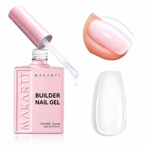 image:imageMakartt 7In1 Gel Nails Builder Clear Rubber Builder Base 18ML  UV Light Needed Strengthener Extension Thickening Rhinestone Glue Builder for Broken Nails Soak OffMilky White