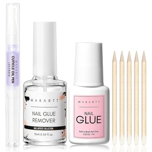 image:imageMakartt Almond Nail Tips 500pcs Medium Prebuffed Full Cover Clear Press on Nails 10 Sizes Soak Off Soft Gel Nail Tips Extension Professional Acrylic Fake Nails No Crease False Nail Salon DIY ArtNail Glue Remover Kit 3