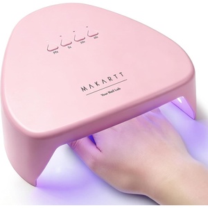 image:imageMakartt Compact Travel UV Nail Lamp for Gel Polish Plugin Nail Dryer with 5s Flash Cure 99s Mode for Dark Thick Gels Auto Sensor 4 Timers amp 18 LED Beads for Beginner Home DIY Gift WhitePink