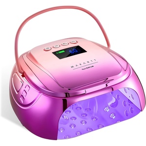 image:imageMakartt Compact Travel UV Nail Lamp for Gel Polish Plugin Nail Dryer with 5s Flash Cure 99s Mode for Dark Thick Gels Auto Sensor 4 Timers amp 18 LED Beads for Beginner Home DIY Gift WhiteA4 nail lampGradient Purple