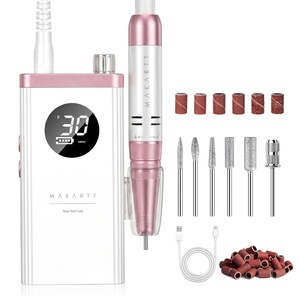 image:imageMakartt Cordless Nail Drill 30000RPM  Rechargeable Electric Nail File for Beginners amp Pros Ready Quiet 8H Efile Kit for Acrylic amp Gel Removal 48W Carbon Motor with LCD Home amp Beauty School WhitePurapedi White