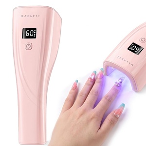 image:imageMakartt Flash Cure UV Nail Lamp 3S PreCuring Cordless FinGlow UV LED Nail Light 222 mWcm for Rhinestone Glue Rechargeable Nail Dryer with LCD Display 2 Timers Smart Sensor for Beginner DIYWhitePink