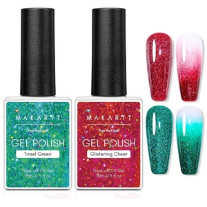 image:imageMakartt Gel Nail Polish Liner Set 8ML 2 Colors White and Black for French Nail Art French Tips Swirls DIY Manicure Soak Off UV Curing with Thin Brush2 Pcs Red Green Gel Nail Polish