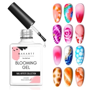 image:imageMakartt Gel Nail Polish Liner Set 8ML 2 Colors White and Black for French Nail Art French Tips Swirls DIY Manicure Soak Off UV Curing with Thin BrushClear Blooming Gel