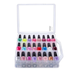 image:imageMakartt Gel Nail Polish Organizer Clear Storage Case Holder for 60 Bottles Large Compartment SpaceSaving Travel Carry Colors DisplayClear 48 bottles