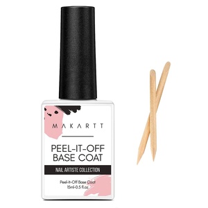 image:imageMakartt Gel Top Coat  2PCS No Wipe Top Coat Gel Nail Polish LongLasting Glossy Finish Clear Nail Polish NonYellowing Pink Bottle Soak Off with UVLED Lamp DIY Manicure Gift for WomenClear Peel Off Gel Base Coat  15ml
