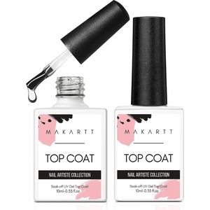 image:imageMakartt HemaFree Gel Top and Base Coat Set 2 PCS 15ml No Wipe Upgraded Mild Formula DiamondShine LongLasting Base and Top Coat Gel Nail Polish Soak Off UV LED Lamp Needed Home DIY Gift WomenTop Coat 2 Pcs