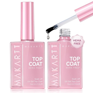 image:imageMakartt HemaFree Gel Top and Base Coat Set 2 PCS 15ml No Wipe Upgraded Mild Formula DiamondShine LongLasting Base and Top Coat Gel Nail Polish Soak Off UV LED Lamp Needed Home DIY Gift WomenHemafree Top Coat 2 Pcs