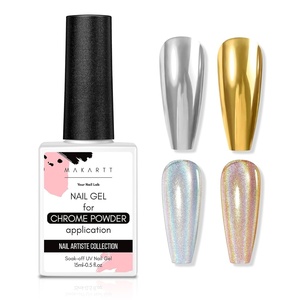 image:imageMakartt HemaFree Gel Top and Base Coat Set 2 PCS 15ml No Wipe Upgraded Mild Formula DiamondShine LongLasting Base and Top Coat Gel Nail Polish Soak Off UV LED Lamp Needed Home DIY Gift WomenTop Coat for Chrome Nail Powder 1 Pcs