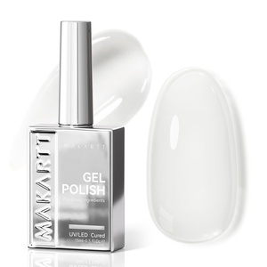 image:imageMakartt Jelly Bright Nude Gel Nail Polish 15ML HemaFree Neutral Nude Nail Polish Sheer Translucent Effect Soak Off UV LED Nail Art Manicure DIY Home Salon Gift for WomenHemafree White Tea Veil