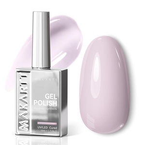 image:imageMakartt Jelly Bright Nude Gel Nail Polish 15ML HemaFree Neutral Nude Nail Polish Sheer Translucent Effect Soak Off UV LED Nail Art Manicure DIY Home Salon Gift for WomenHemafree Lilac Field