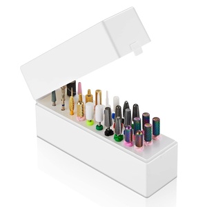 image:imageMakartt Nail Drill Bits HolderDustproof Stand Displayer Organizer Container Case 30 Holes drill bit holder nail tech Professional Nail art ToolsNot Inlcude Drill BitsWhiteWhite
