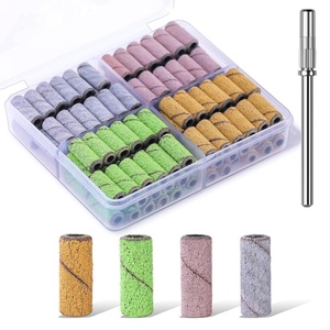 image:imageMakartt Nail Drill Bits Sanding Bands for Nail Drill 100Pcs 4 Color Coarse Fine 80120180240 Grit File Sand with 31mm Mini Mandrel Nail Bit Set for Acrylic Nails Gel Manicures and PedicureYellowGreenPinkWhite